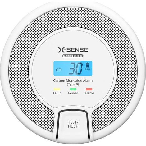 X-Sense CO03D détecteur monoxyde carbone argenté précis