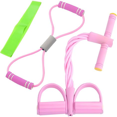 3 Pièces Corde de Tension Multifonctionnelle avec Figure 8 Bande de Résistance et Elastique 6 Tubes Élastique Sport Expander Élastique Sport Expander pour Gymnase Yoga Sport Maison (1/5)