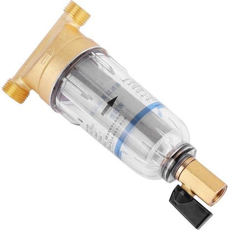 Water Pre-Filter - Reusable Household Water Pre-Filter Sediment Filtration System Backwash Cleaning Remove Rust Sediment (Size: 3/4" Male Thread) (1/5)
