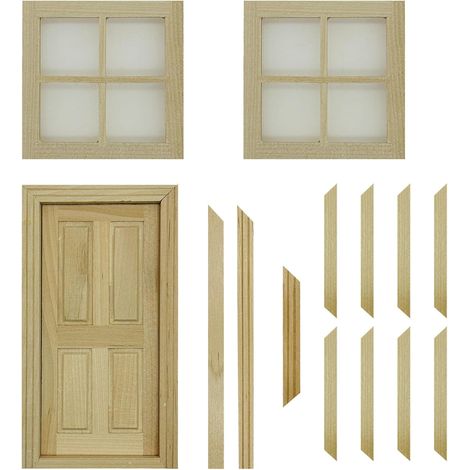 Dollhouse Miniatures - Mini Windows, Door, Garden Accessories 1:12 - Garden Ornament for City Accessory (1/5)
