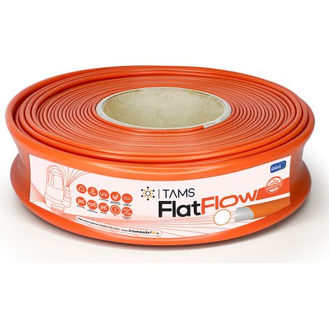 TAMS® Flat Flow Flachschlauch orange 1,5" 10m (1/5)