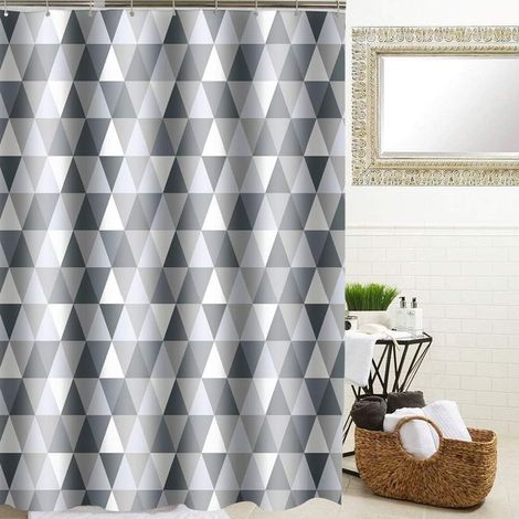 – Rideau de douche 80 x 180 cm – Imperméable, antibactérien, lavable – Polyester anti-moisissure pour salle de bain (1/5)