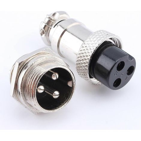 Connecteur à vis 3 broches GX16 compatible avec les aéronefs, neuf (1/5)