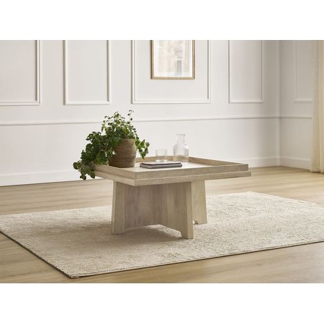 BOBOCHIC - Table basse carrée 75 cm ALBA bois massif de manguier (1/5)