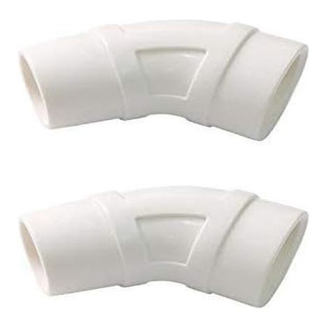 Adaptateur de tuyau coudé à 45 degrés (2 pièces) pour nettoyeurs de piscine W70244, W90146, R0532500, K12097 et AXV151, PVC, semi-flexible, 3,2 à 3,8 cm, anti-torsion, accessoires pour nettoyeurs de p (1/4)