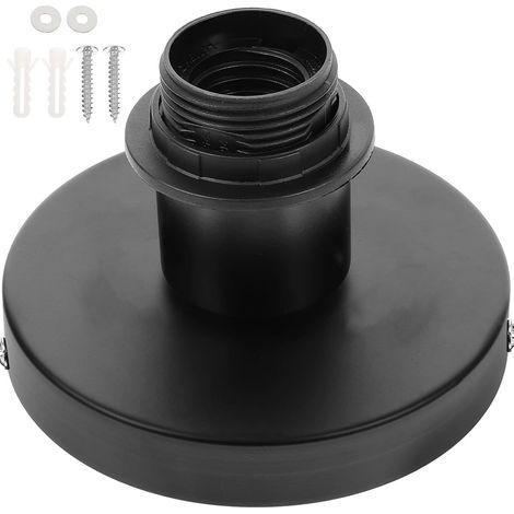 Support Douille E27 en Métal Noir pour Plafonnier, Accessoire Fiable Vis de Montage, pour Lampes DIY et Luminaires Multi-fonctionnels (1/5)