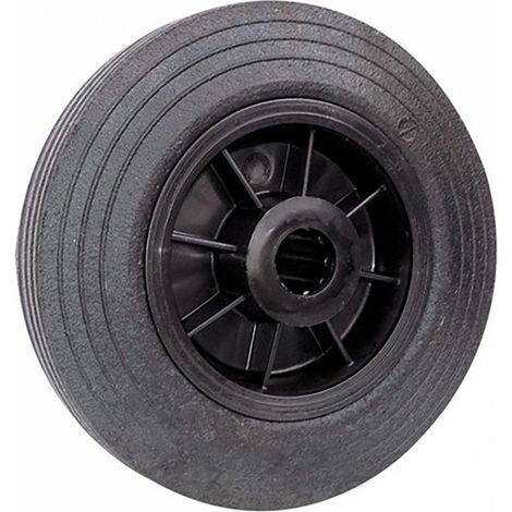 Roue caoutchouc noir D.200 roulement rouleaux alésage 20 charge 200kg - GUITEL HERVIEU - 700184 (1/3)