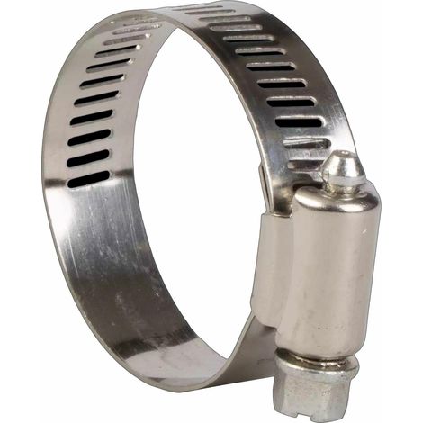Abrazadera tipo caracol 80-100 mm, 10 unidades, ideal para fijación y sujeción de mangueras grandes, fabricada en acero inoxidable, ajustable, duradera y fácil de instalar.