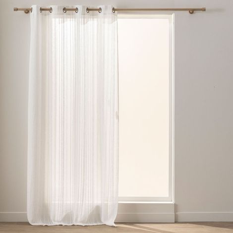 Rideau Voilage à Oeillets "Zaho" 140x280cm Blanc (1/5)