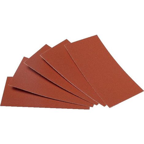 Abrasifs auto-agrippants pour cales à poncer grains oxyde d'aluminium KP222 72x123mm Grain 80 en boîte de 50 - VSM