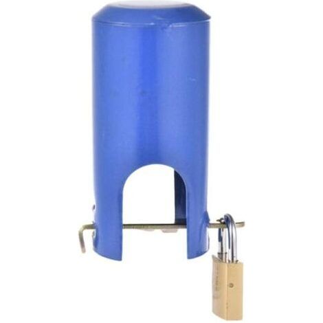 Couvercle de protection antivol - En fer métallique de qualité supérieure - Multifonction - Pour extérieur, jardin, cuisine blue (1/4)