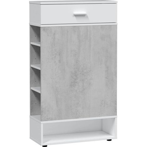 Scarpiera - Mobile Portascarpe Bianco 28x67x119h cm (1/5)