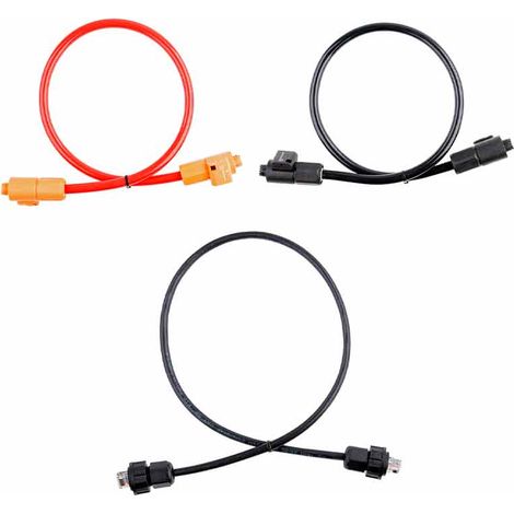 DEYE RW-M6.1-BCable Paar parallele Batteriestromkabel – 4AWG und RJ45-Kommunikationskabel – 60 cm
