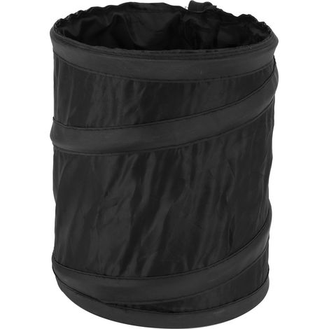 Poubelle de voiture pliable et multifonctionnelle à suspendre, noire, universelle et portable, pour organiser les déchets de votre voiture. (1/5)