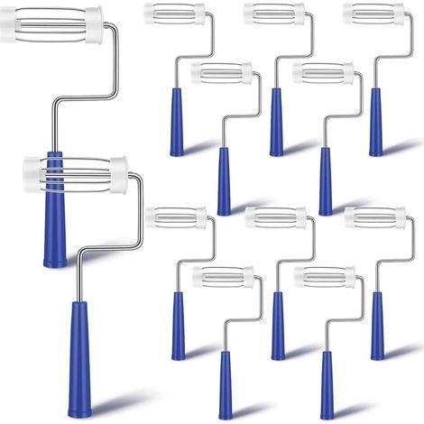 12 Cadres de Rouleau de Peinture pour Murs, Plafonds, Petites Surfaces, Bords et Coins, Bleu (1/5)