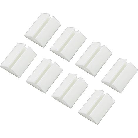 TRU COMPONENTS Kabelhalter selbstklebend 1571994 Bündel-Ø-Bereich 2.50 bis 3.50 mm Weiß 8 St.