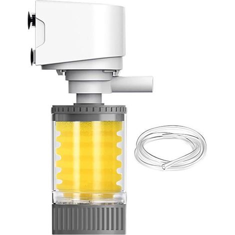 Filtre d'aquarium - Système de filtration multi-étapes réglable avec fonction d'aération et d'oxygénation, 4 W (1/5)