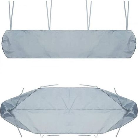 Housse auvent jardin 3,5m, 210D oxford anti-UV étanche, protection hiver (gris)