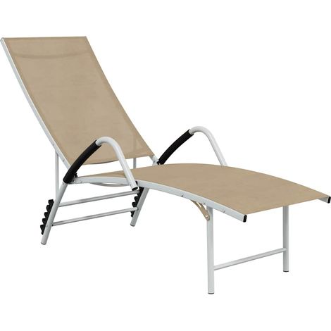 Maison Exclusive - Lettino Prendisole in Textilene e Alluminio Crema (1/5)