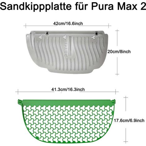 Filtre de Litière Magnétique Amovible pour Bac à Litière Autonettoyant Robot Chat Grille Tamis de Rechange pour Maison de Toilette Intelligente Accessoire Chat