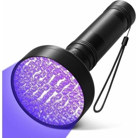 Lampe Torche UV avec 100pcs LED - Détecteur de Lumières Fluorescentes, Urine d'Animaux, Taches de Tapis, Punaises de Lit (1/4)
