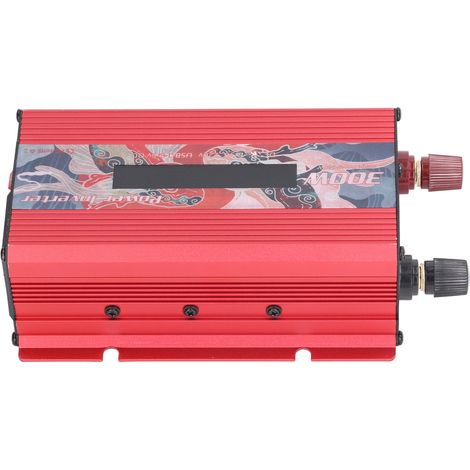 Kfz-Wechselrichter 300 W DC auf AC 220 V Sinus-Solarwandler 2,0 A USB LCD-Display zum Laden Rot DC 12 V (1/5)