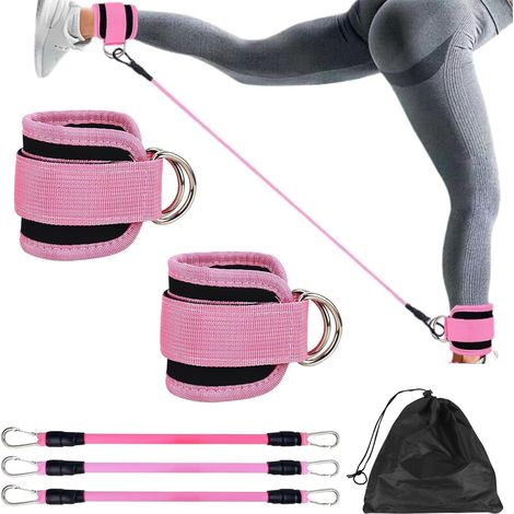 Bandes de résistance de cheville avec poignets(rose (1/5)