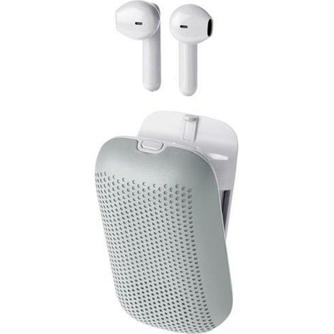 Lexon Speakerbuds Kabellose Bluetooth-Kopfhörer mit Lautsprecher Grau/Grau LA127G