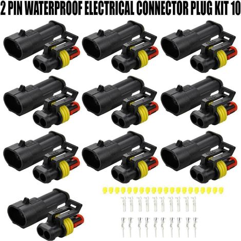 Connecteur Automobile - Prise Étanche IP68 - 1 à 6 Broches - 300 V - 12 A - Température -25 à 85 °C - Pour Voiture Moto Camion Caravane Bateau - 1 Pièce (1/5)