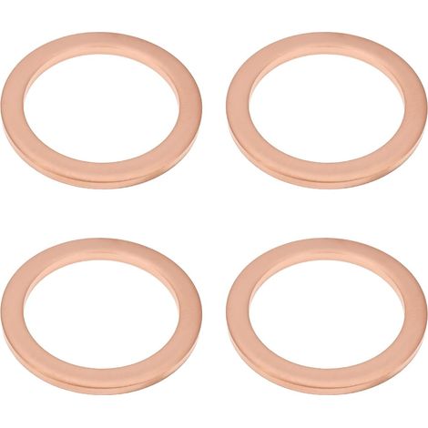 4 Pièces Joint d’échappement de Collecteur en Cuivre 23x30x1,5 mm Compatible avec Piaggio et Compatible avec Vespa (1/5)