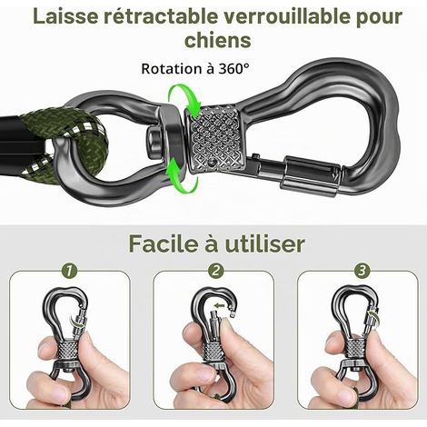 Dog Lead, 3M 5M 10M 15M 20M 25M 30M Dog Training Leash with Handle and Carabiner, Heavy Duty Lead for Small, Medium and Large (1/4)