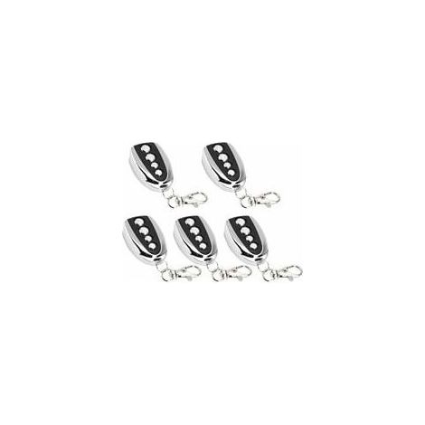 Lot de 5/10 ouvre-porte de garage électrique à télécommande, 433 MHz pour clonage de portail, de garage, de clonage électrique universel (5 pièces) (1/5)