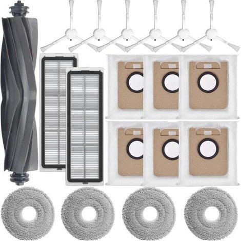 Accessory kit for Dreame L10s Ultra/L10 Ultra/L10 Prime robot vacuum cleaner, 1 main brush, 2 filters, 4 cleaning pads, 6 side brushes, 6 dust bags, spare parts (1/4)