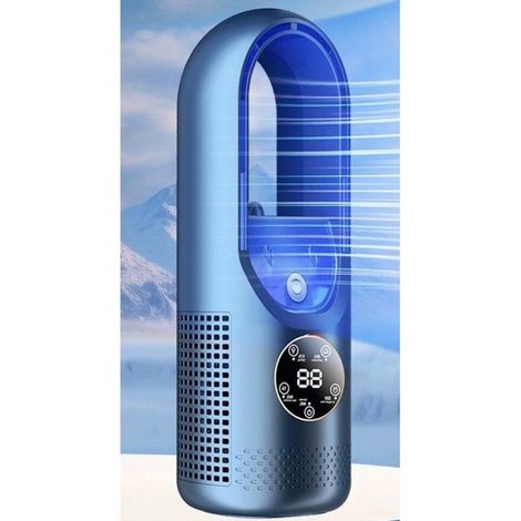 Ventilateur brumisateur sans pales WK – 3 en 1 : refroidissement, ventilation et humidification – 6 vitesses – Alimentation USB – Fonctionnement silencieux – Minuterie – Veilleuse – Mode refroidisseme (1/5)