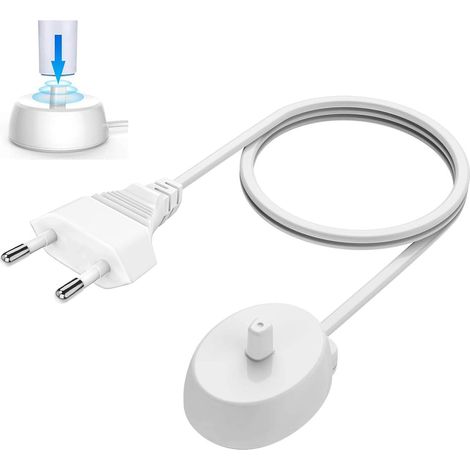 Compatible avec le chargeur pour brosse à dents Braun Oral-B Pro 3, série 3500, 3 Plus, Genius X, iO2, iO3, iO4, iO5 et iO6, type 3757. Station de recharge compatible avec Oral-B, étanche IP67, charge (1/5)