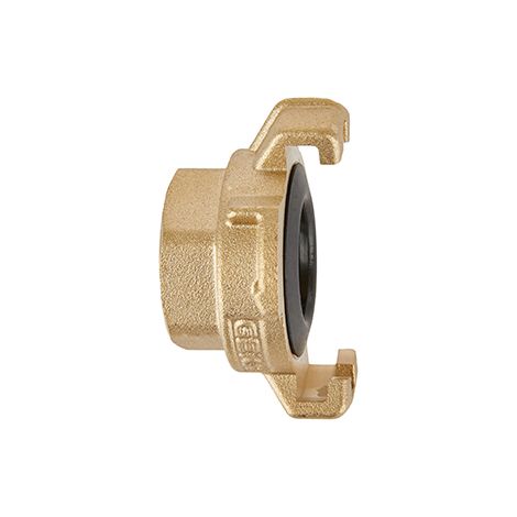 Conector de 90 grados de latón Geka Express roscado hembra G1 (30,93 mm). No francés 26x34. Compatible con la mayoría de los conectores