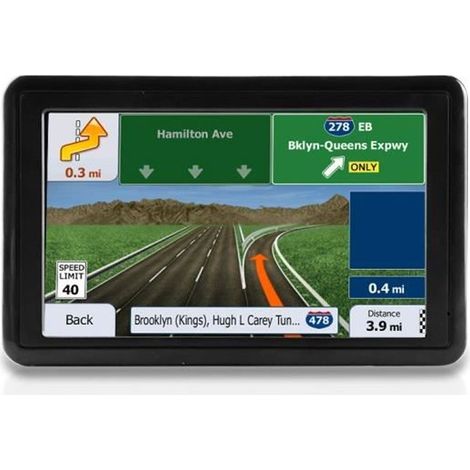 Navigateur GPS KKMOL 5 pouces avec cartographie Europe 47 - Noir (1/4)