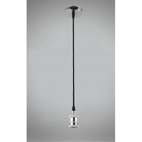 TRADE SHOP - Lampadario Portalampada A Sospensione Per Lampadine E27 Pendente 2 Metri E27-2m - Argento (1/5)