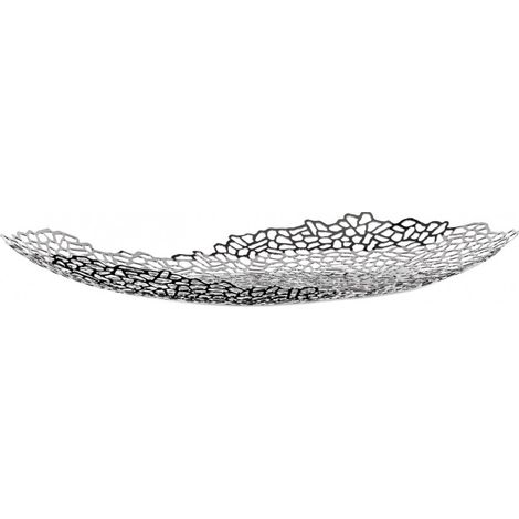 Alessi Opus centre de table argenté 65 cm design dentelle