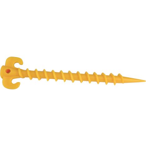 40 Stück Kunststoff-Zeltheringe, 20 cm Kunststoff-Zeltpflöcke mit Haken für harten Boden, Sicherungsheringe für Camping-Markisen, Regenschutz, Garten (gelb)