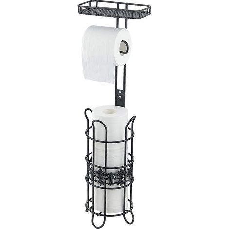 Lot de 2 rouleaux de rechange blancs à ressort pour dérouleur de papier toilette, compatibles avec tous les modèles en plastique durable. (1/5)