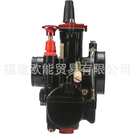 Racing carburetor for off-road motorcycles and quads PWK 21 24 26 28 30 32 34 mm, painted black and pure red--DTEKGAZ