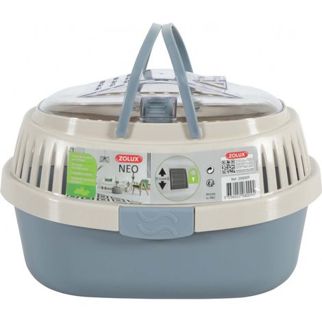 Panier de transport NEO gris . 25 x 33 x hauteur 22 cm. pour rongeur. - zolux (1/4)