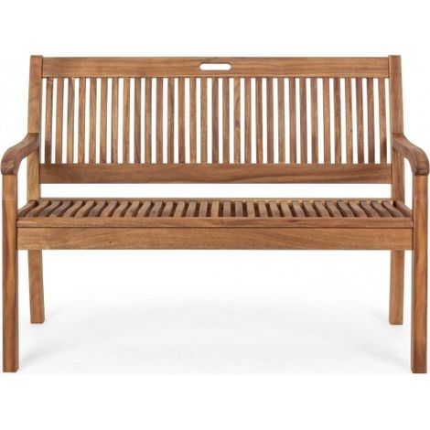 Panchina da giardino "Noemi" in legno di acacia, struttura resistente per esterno -2 posti (1/5)