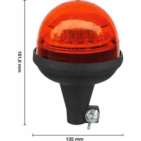 Gyrophare série Atena à Led 12-24v base flexible avec fixation pour tige (1/2)