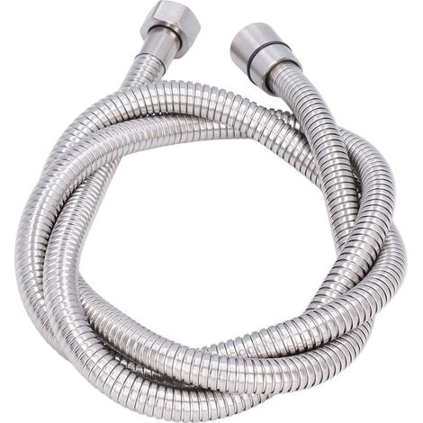 Flexible Tube pour Douche Robinet de Douche Flexible Antidéflagrant G1/2 en Acier Inoxydable Argenté 1,5m/4,9ft pour Salle de Bain (1/5)