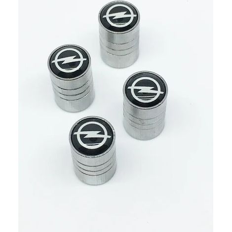 (4 bouchons) Étui de 4 bouchons pour valves de pneus de voiture, compatibles avec Opel Corsa, Insignia, Astra, Antara et Meriva. Accessoires auto. (1/5)
