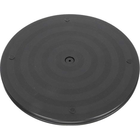 Plateau tournant floral, plateau tournant rotatif, plateau tournant pour compositions florales, support pour plateau tournant domestique-20x20cm-Black