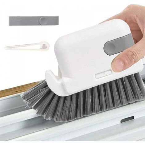 1Pcs Brosse de Nettoyage des Interstices 3 en 1, Brosse à Joint, Brosse Joint Carrelage, Brosse de Nettoyage Multifonction pour Fenêtres, Cuisines, Salles de Bains (1/5)