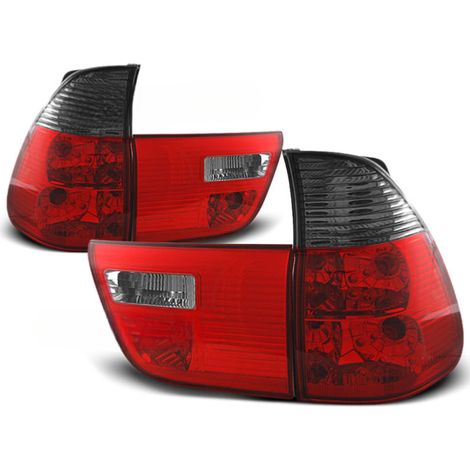 Paire de feux arriere BMW X5 E53 de 1999 a 2006 rouge fume-27335821